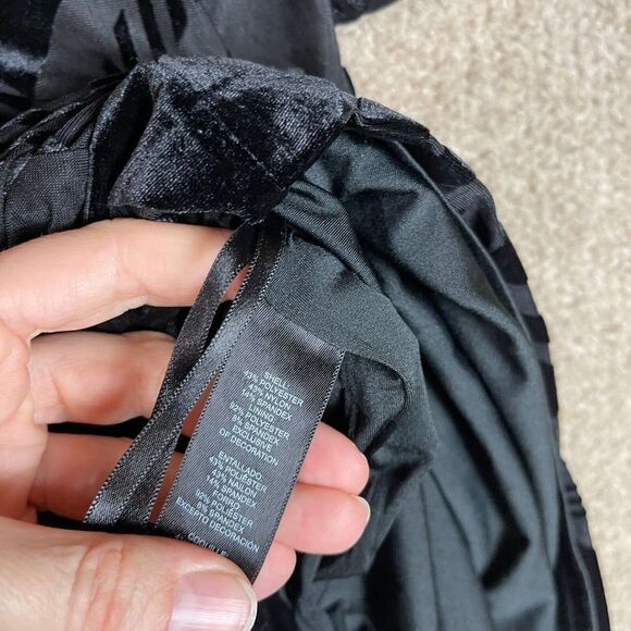 White House Black Market Dress Womens Small Pullover Velvet Stretch Chevron Knit - Picture 8 of 10